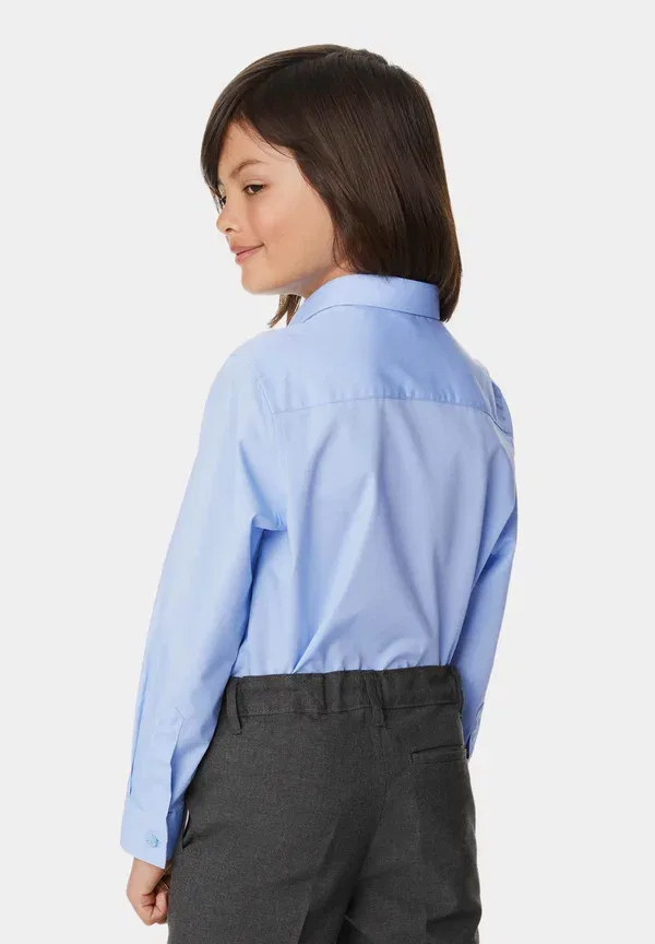 Блузка с немнущейся тканью Easy School - button-down blouse, Marks & Spencer, синий