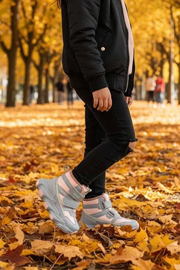 Детские ботинки для девочек водоотталкивающие с мехом Vicco, Pembe1q — фото 3