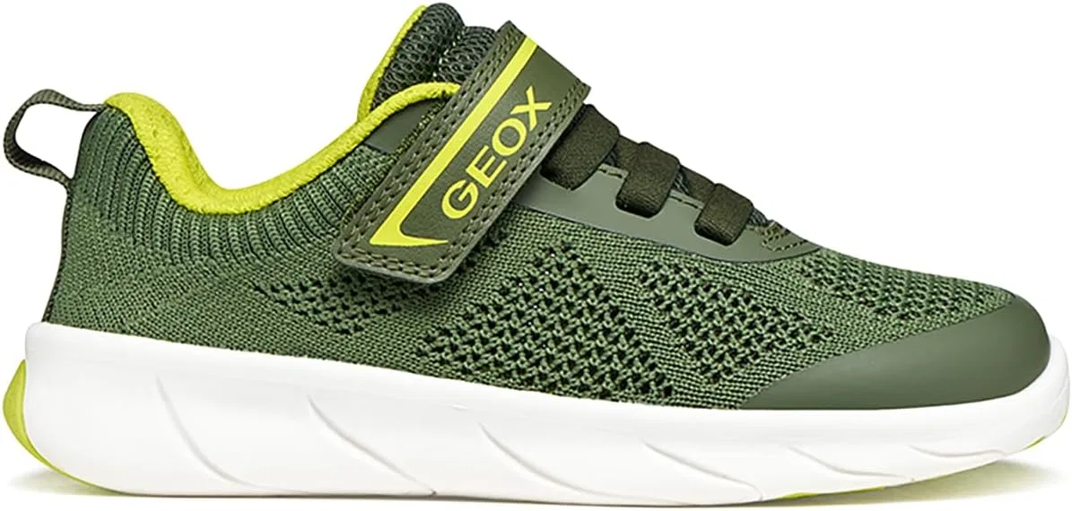Детские кроссовки для мальчиков с текстильным верхом Foot-Run Geox, Green