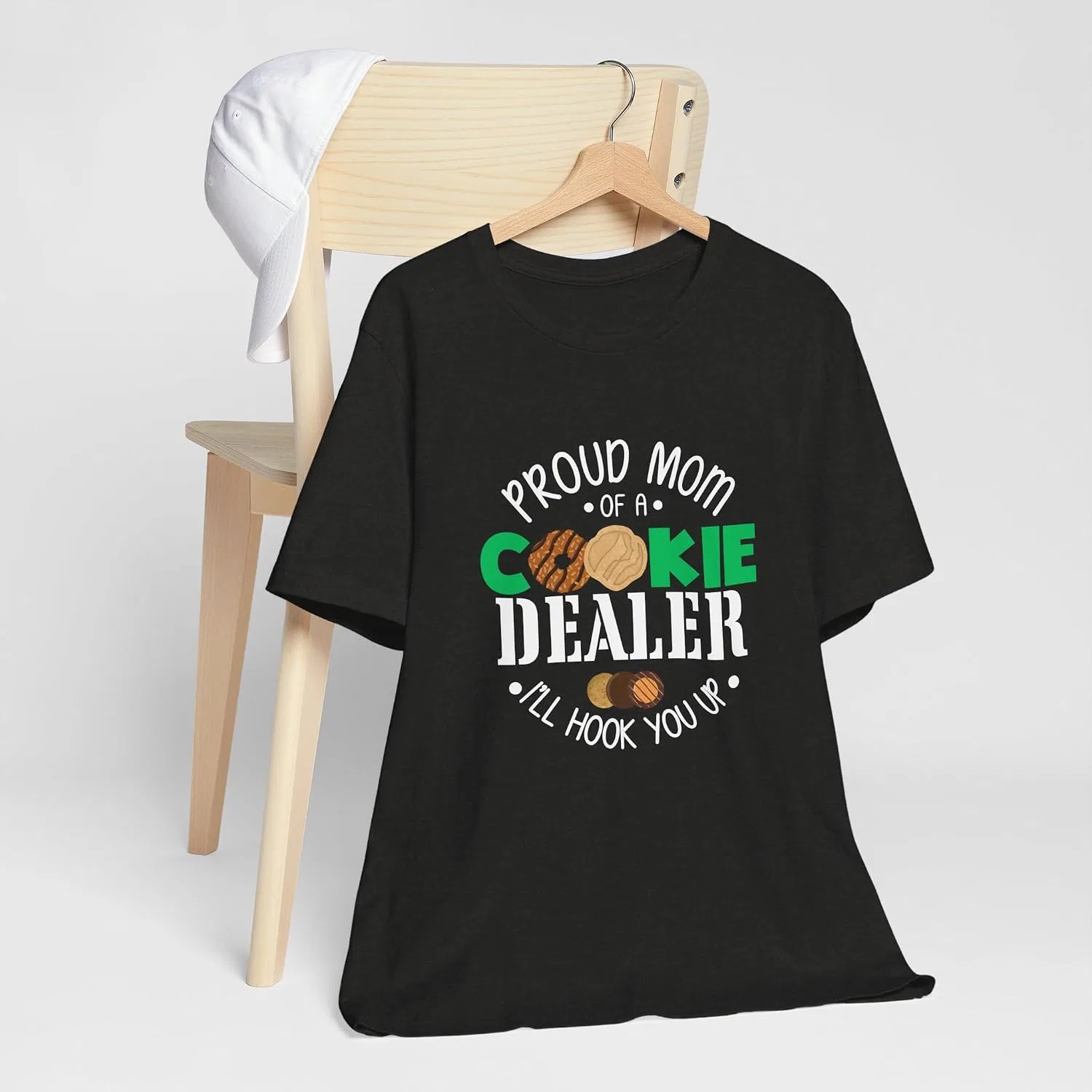 Футболка с принтом Cookie Dealer Bella Canvas 3001, Black Heather — фото 3
