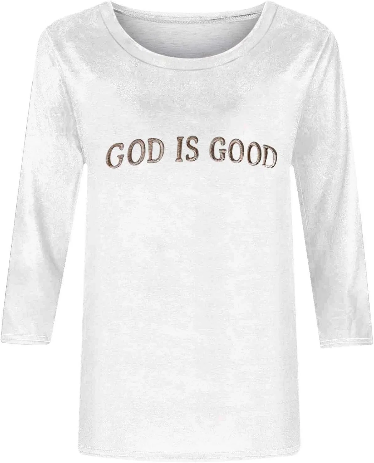 Женская футболка с длинным рукавом God is Good, белый — фото 3