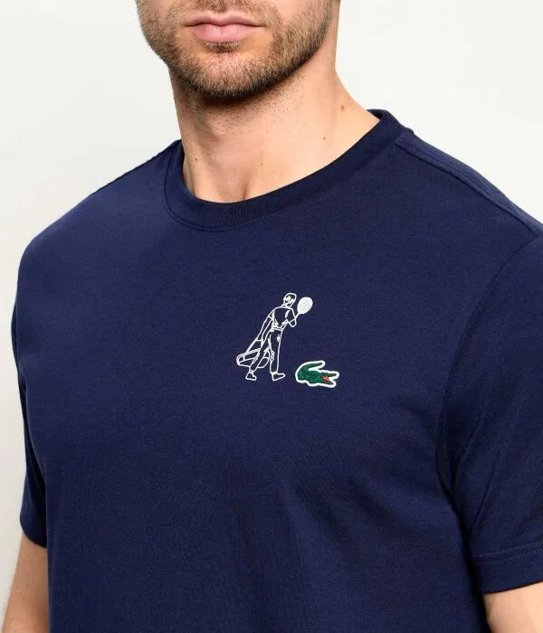 Мужская футболка Ultra Dry Lacoste, Blu Marino — фото 4
