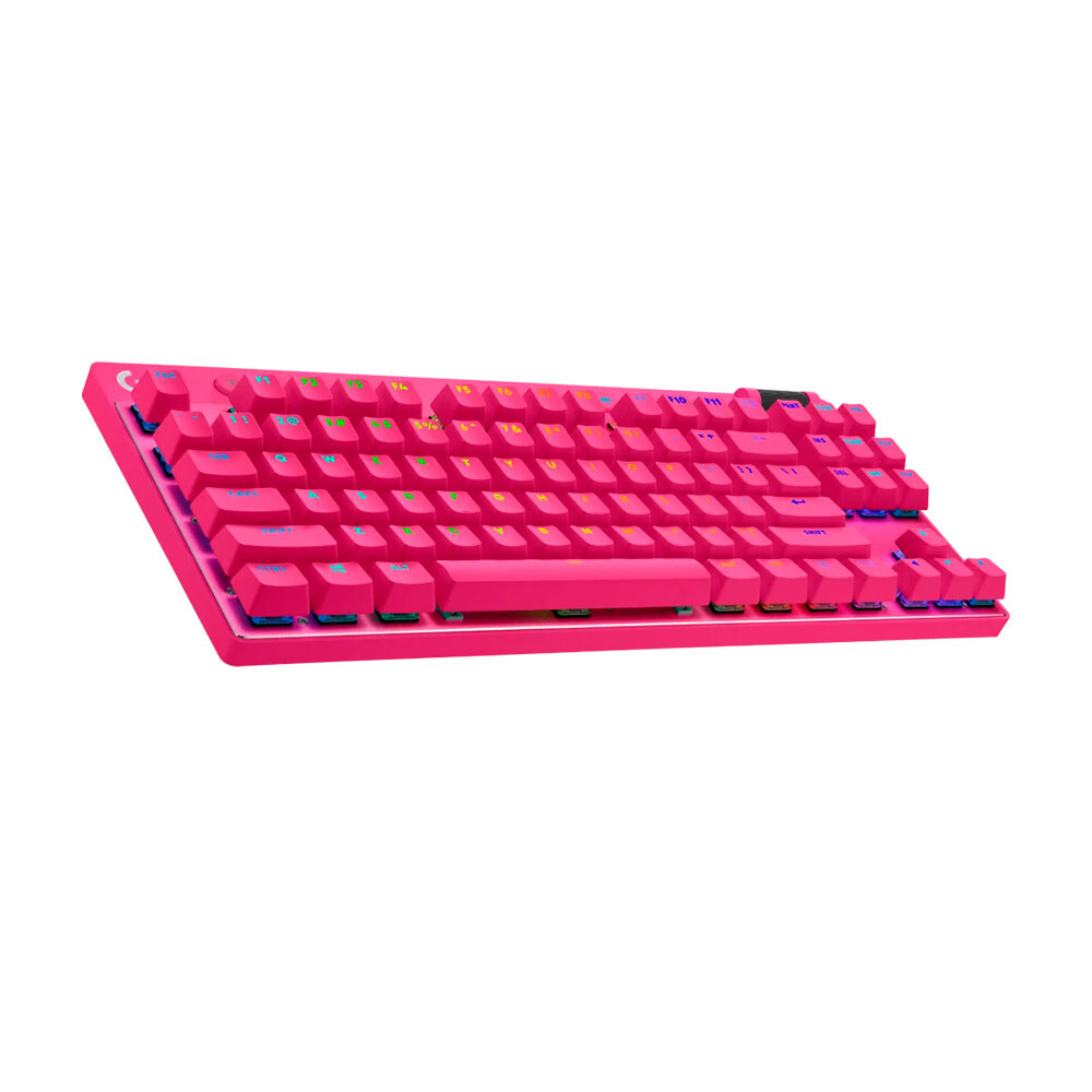 

Клавиатура игровая Logitech G PRO X TKL Lightspeed, Tactile (GX Brown), розовый, английская раскладка