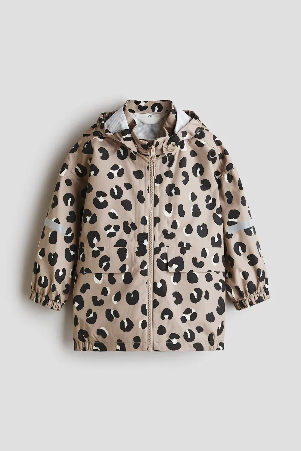 2,5-Слойная дождевая куртка H&M, Graubraun/Leopardenmuster