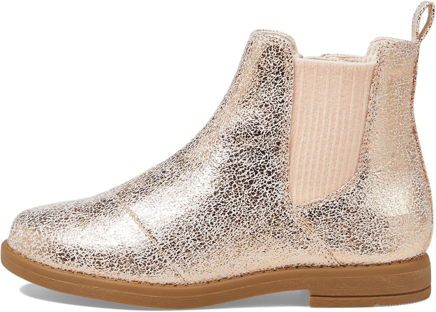 Детские ботинки для девочек Charlie TOMS, Gold Crackle Foil — фото 4
