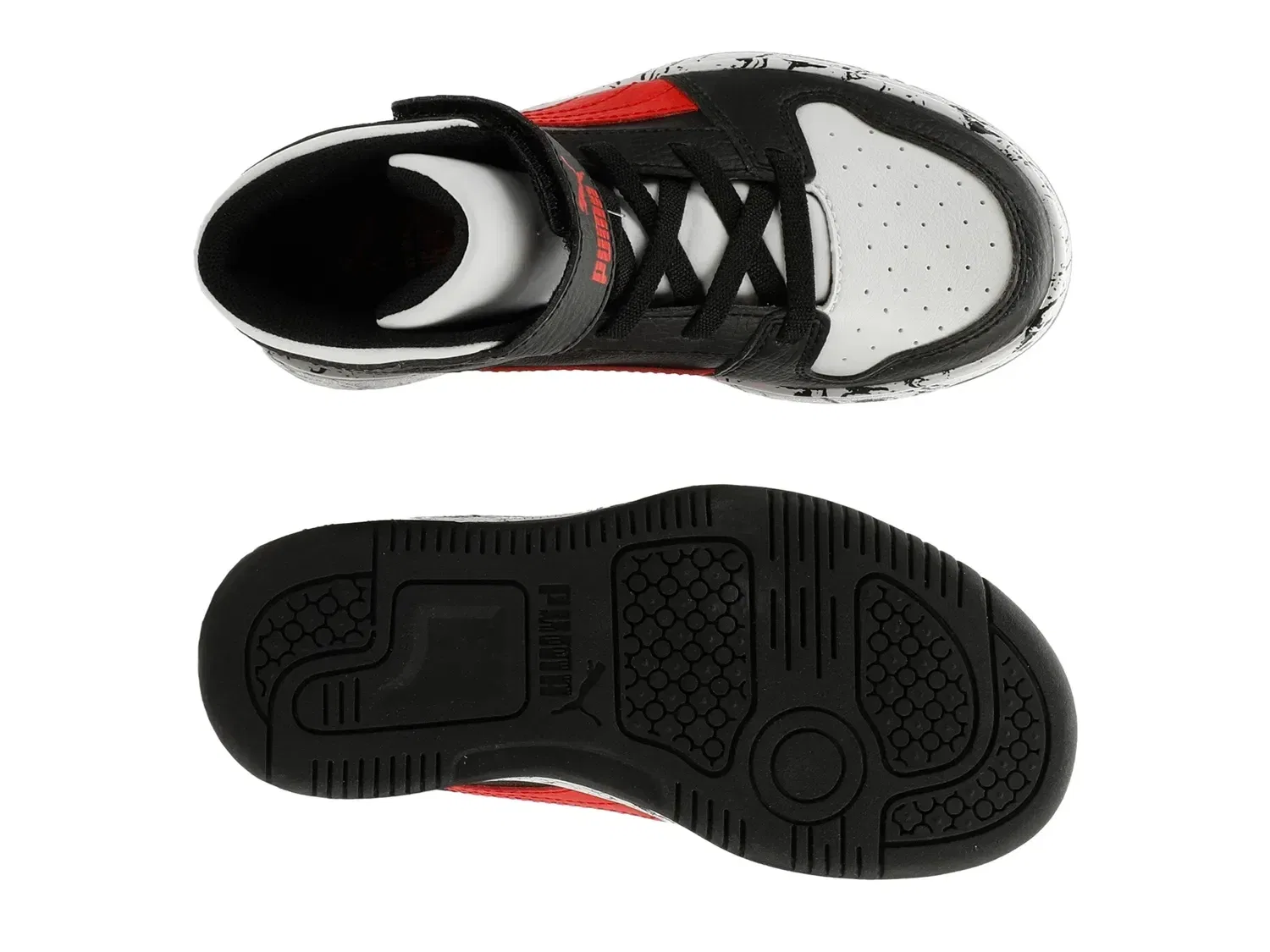 Кроссовки высокие Rebound Layup, PUMA, белый/черный/красный — фото 3