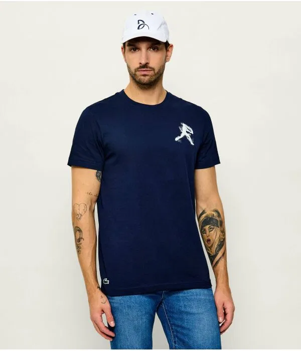 Мужская футболка с принтом Lacoste x Novak Djokovic, Blu Marino