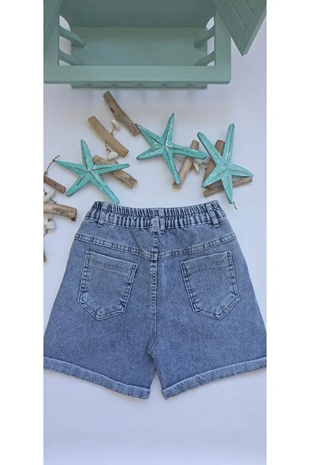 Детские джинсовые шорты для девочек скинни Bilge Trend, Blue — фото 3