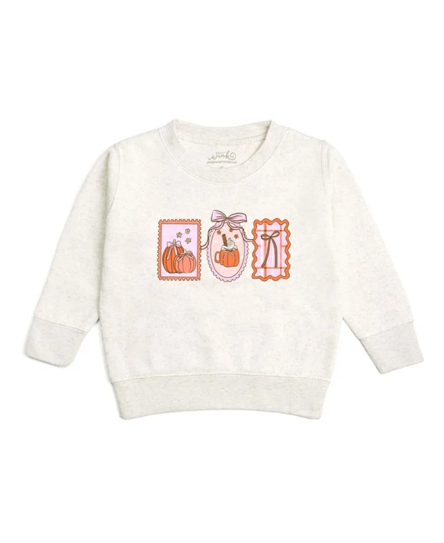 Свитшот с принтом Pumpkin Cameo Sweet Wink, Natural Heather
