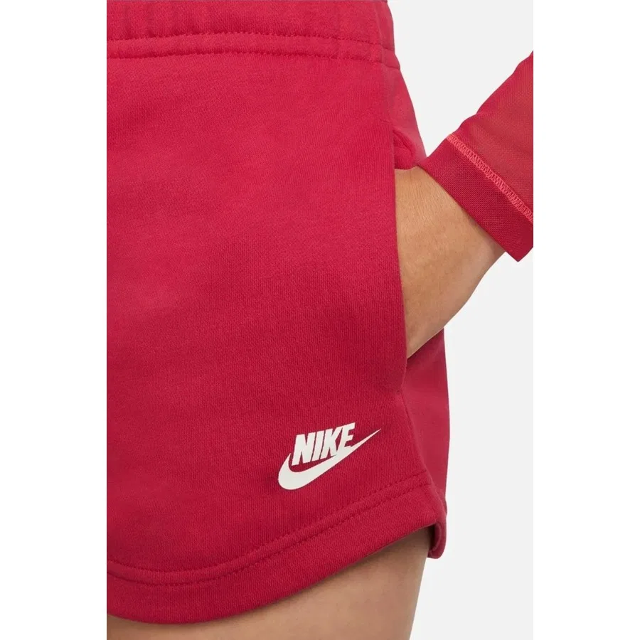 Женские спортивные шорты Nike Sportswear Essential Fleece, Красный — фото 4