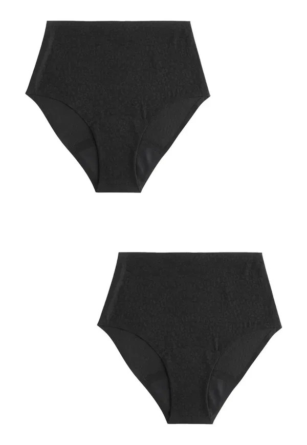 Трусы комплект 2 шт, Animal print, Full - anti leak knickers 2 pack, Next Leopard Print, черный
