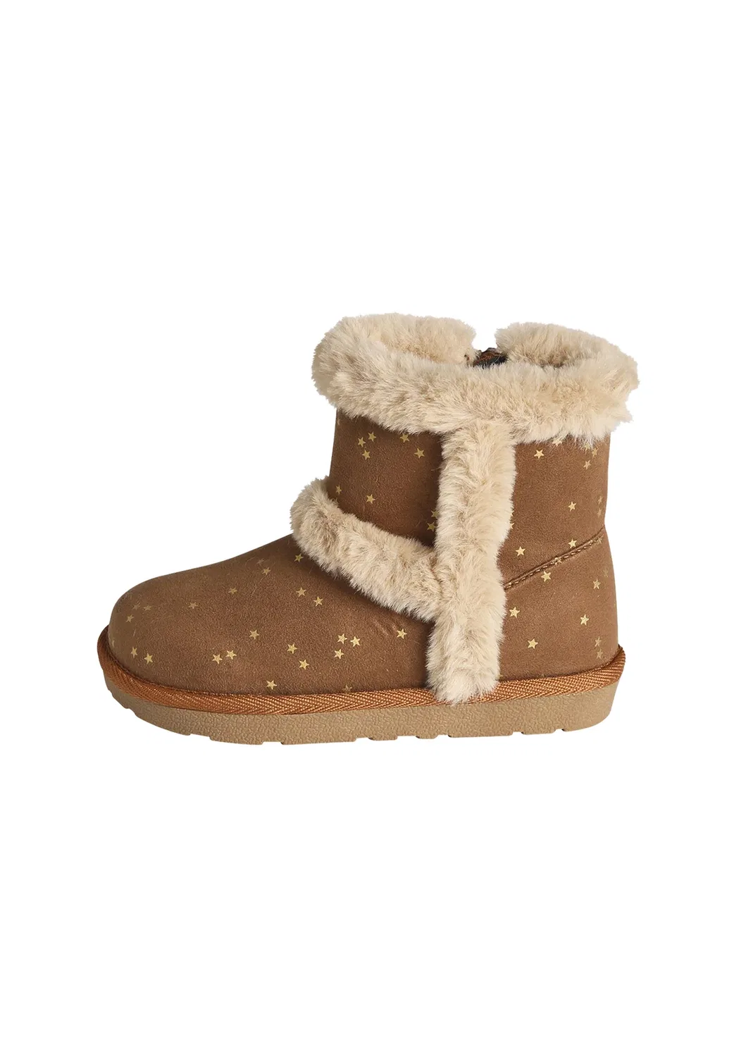 Wasserabweisende mädchen boots mit webpelz - зимние ботинки Vertbaudet, Braun