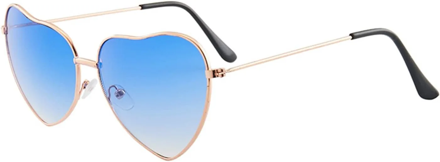 

Ретро-солнцезащитные очки в форме сердца с металлическим сердечком, модель 2026 года, для мужчин и женщин, для пляжной вечеринки (Цвет: A, Размер: 1) MTZJH, One Color