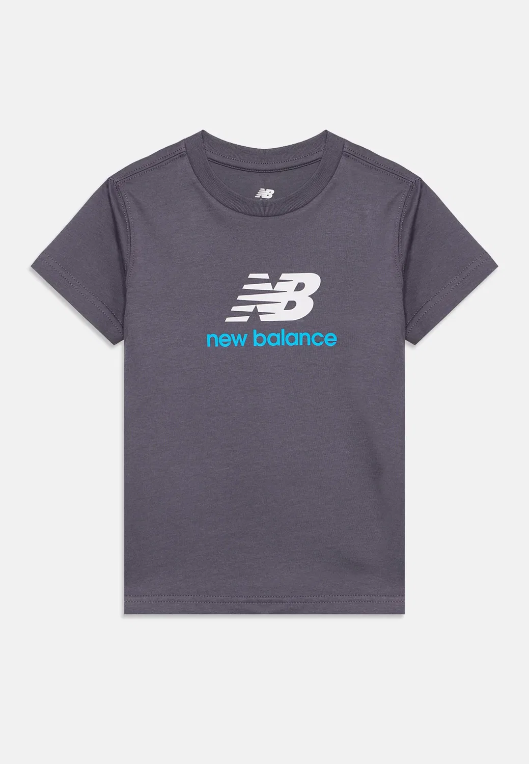 Футболка с принтом и логотипом Stacked New Balance, Neptune Grey — фото 3