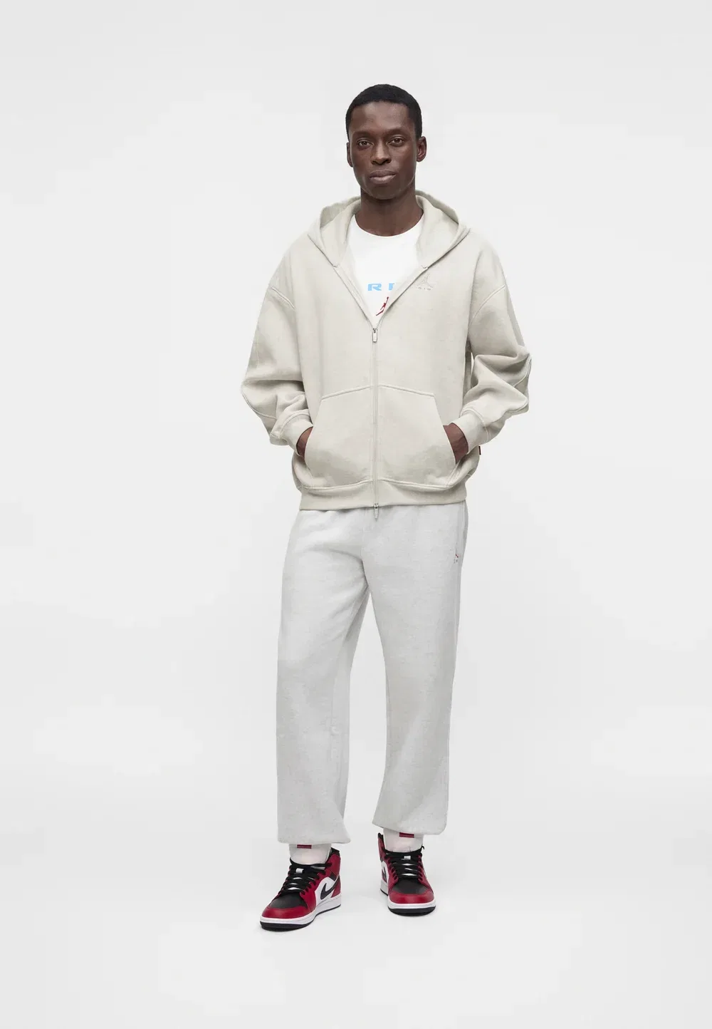 Толстовка на молнии Jordan, Neutral Grey/Smoke Grey — фото 2
