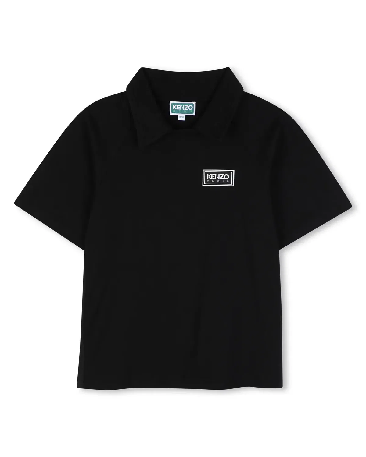 Детская рубашка с коротким рукавом с принтом Kenzo Kids, Черный