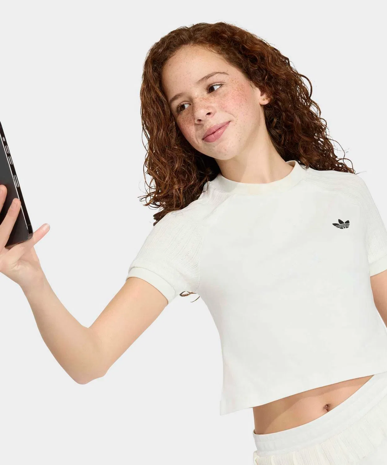 Детская футболка с длинным рукавомSlim Knit Three Stripes Adidas Originals, Белый — фото 3