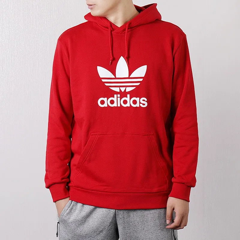 Мужская толстовка с капюшоном Trefoil Adidas Originals, Черный — фото 4