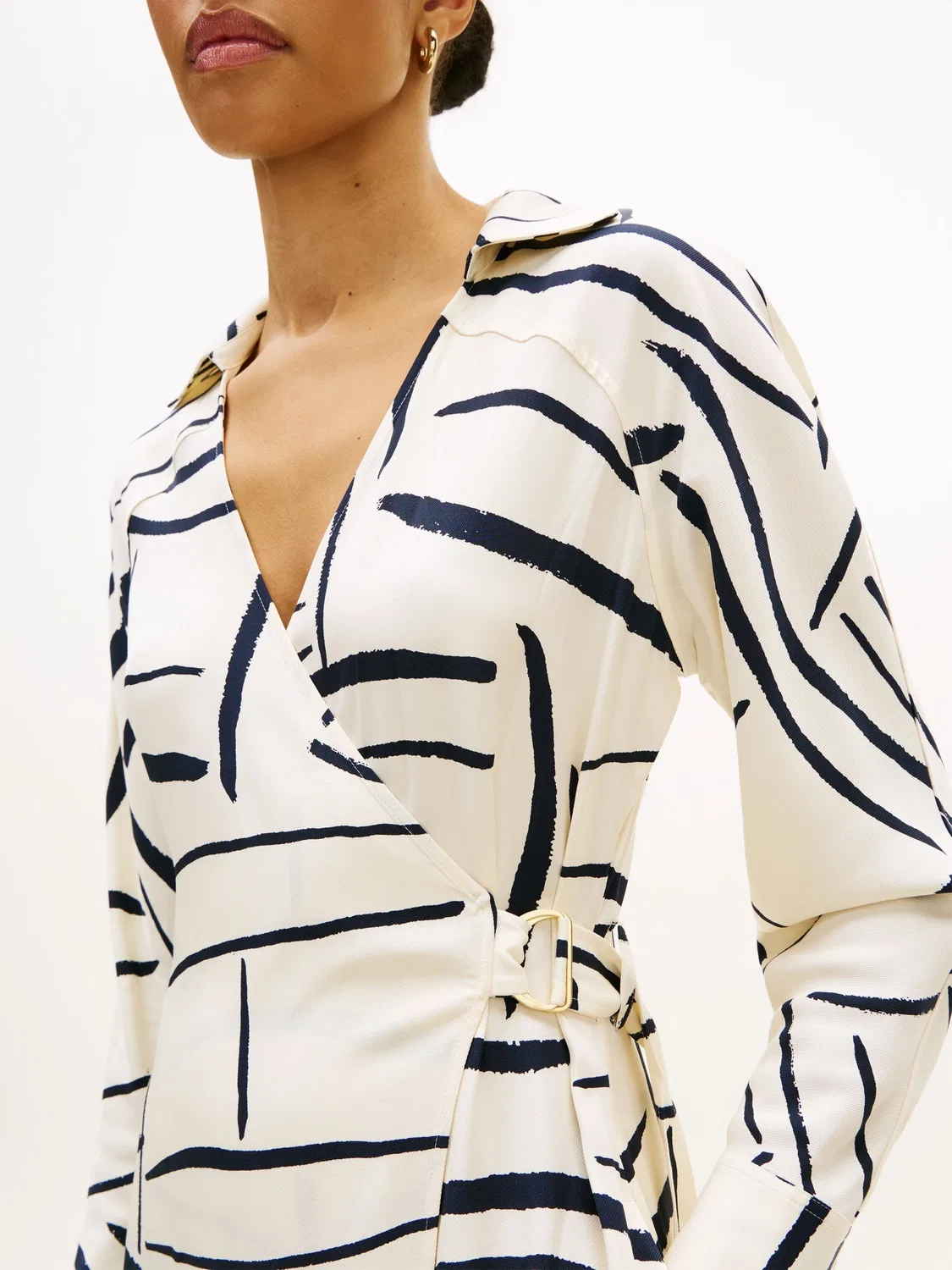Платье миди запашное Relaxed Wrap Tommy Hilfiger, белый — фото 2
