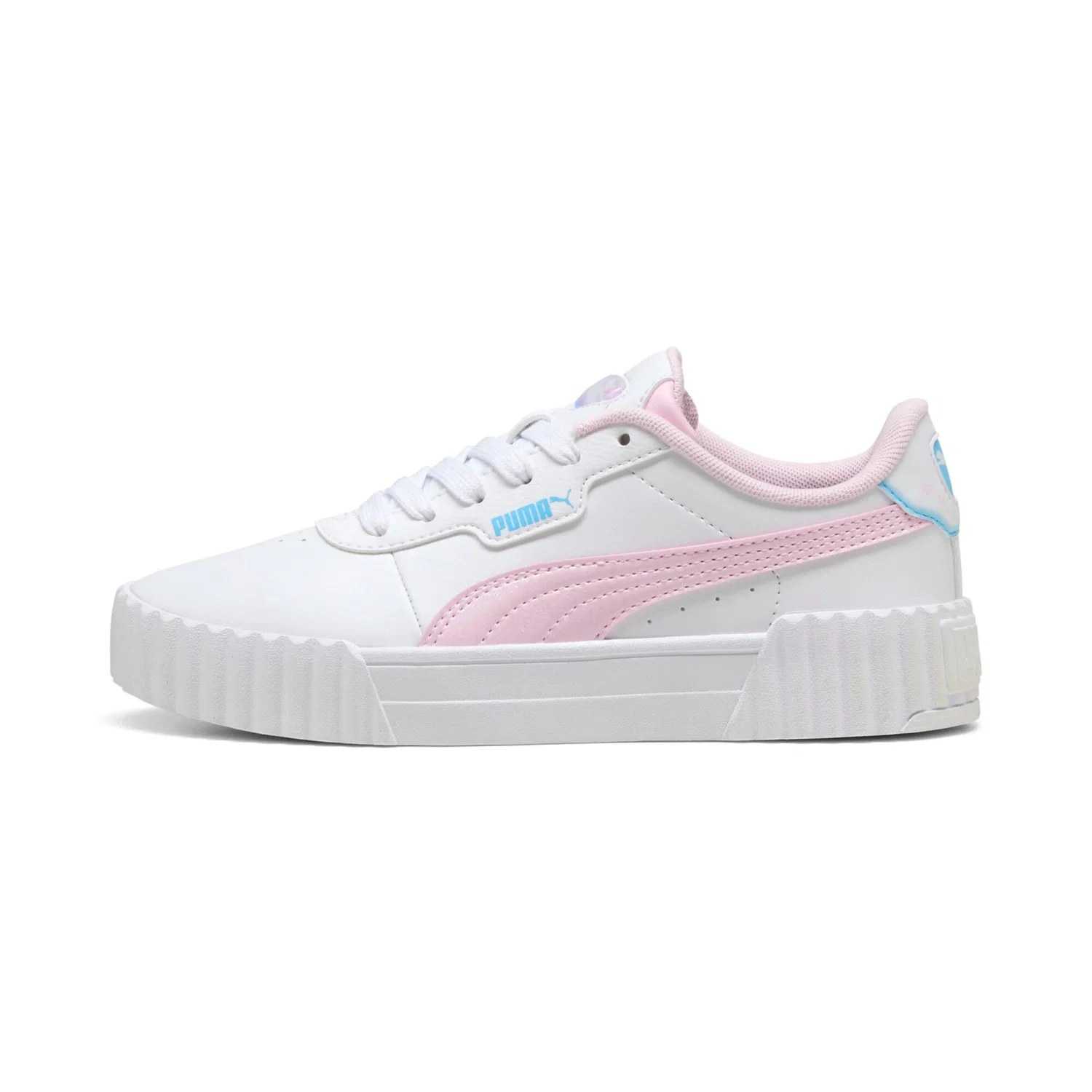 Детские кроссовки с синтетическим верхом Carina 3.0 Jelly PUMA, White/Pearl Pink — фото 2