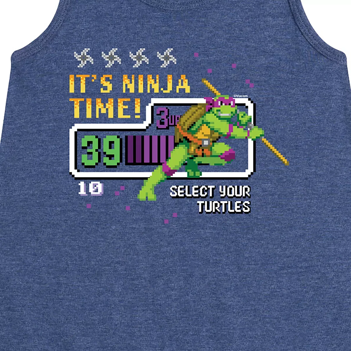 Детское платье-трапеция без рукавов Its Ninja Time Donnie Teenage Mutant Ninja Turtles, Heather Navy — фото 2