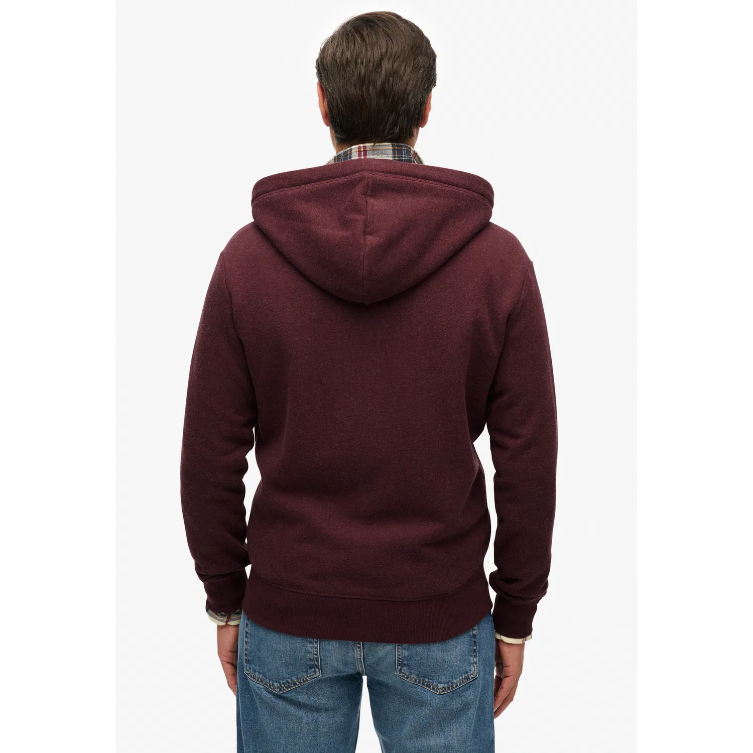 Мужская капюзонная толстовка с логотипом Superdry, Tawny Port Marl — фото 3