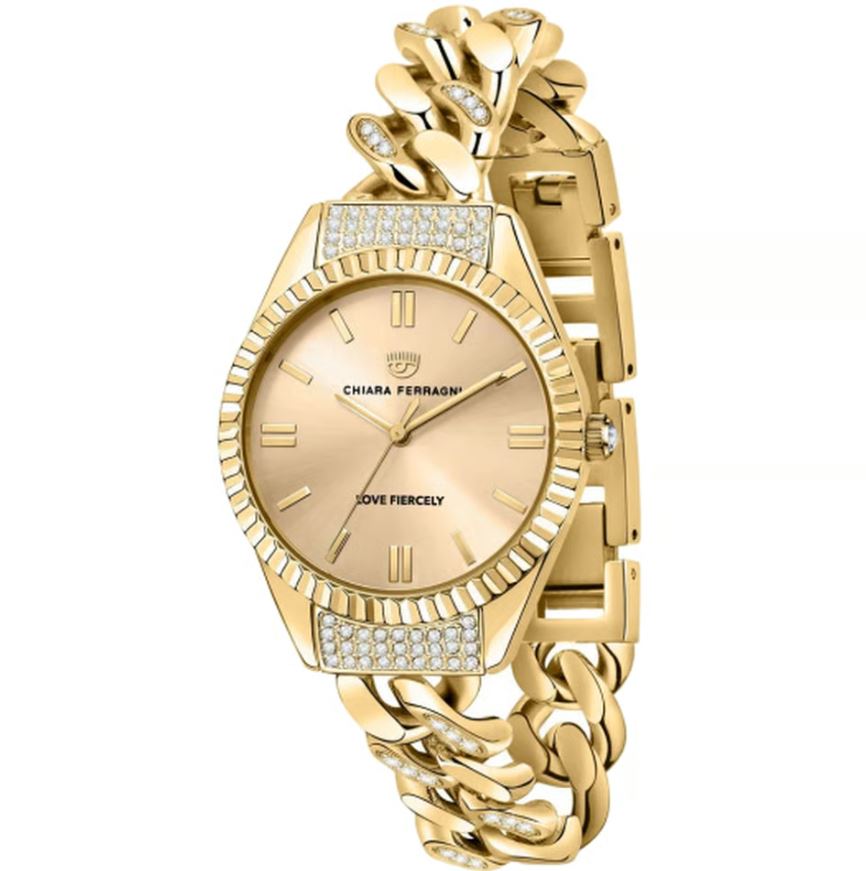 

Часы Chiara Ferragni Quartz Gold Dress, золотой