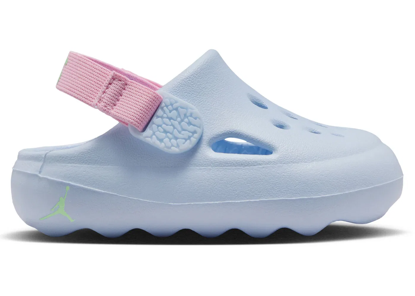 Детские сланцы с принтом Jordan Hydrip Jordan, Half Blue Medium Soft Pink Vapor Green