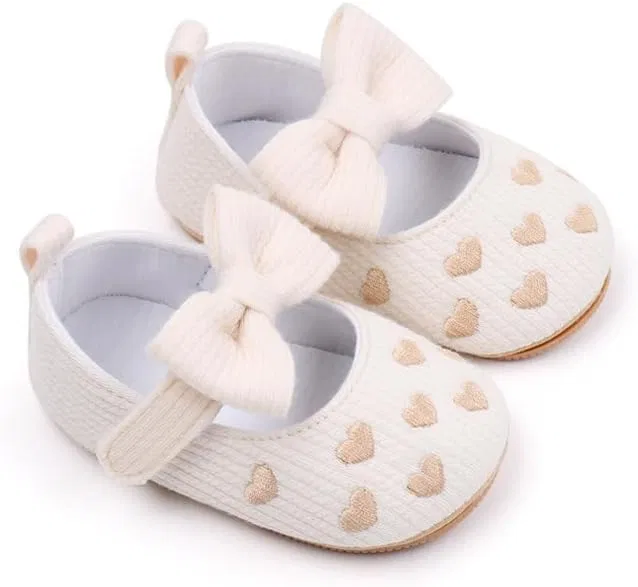 Детские туфли Мэри Джейн с сердцем для девочек Purepips, Beige