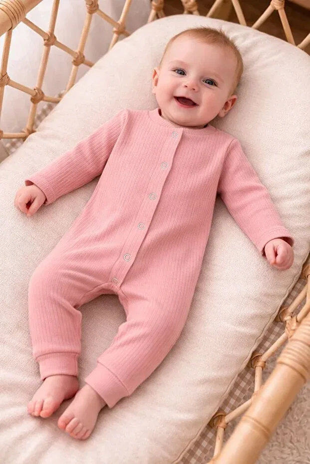 Детский комбинезон для девочек на кнопках Nevrankids, Pink