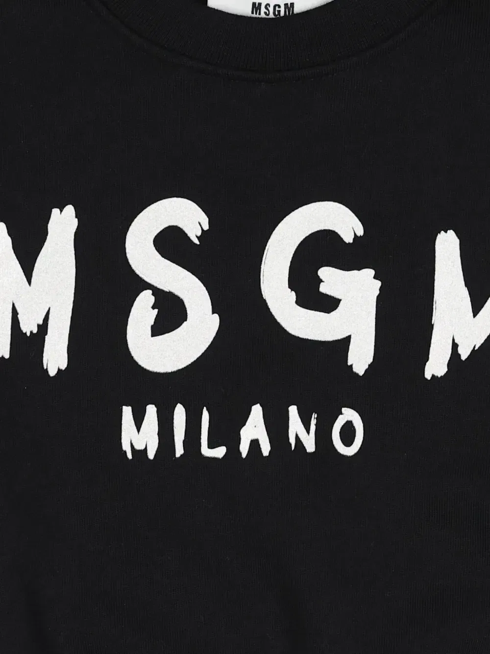 Свитшот с логотипом Msgm Kids, черный — фото 3
