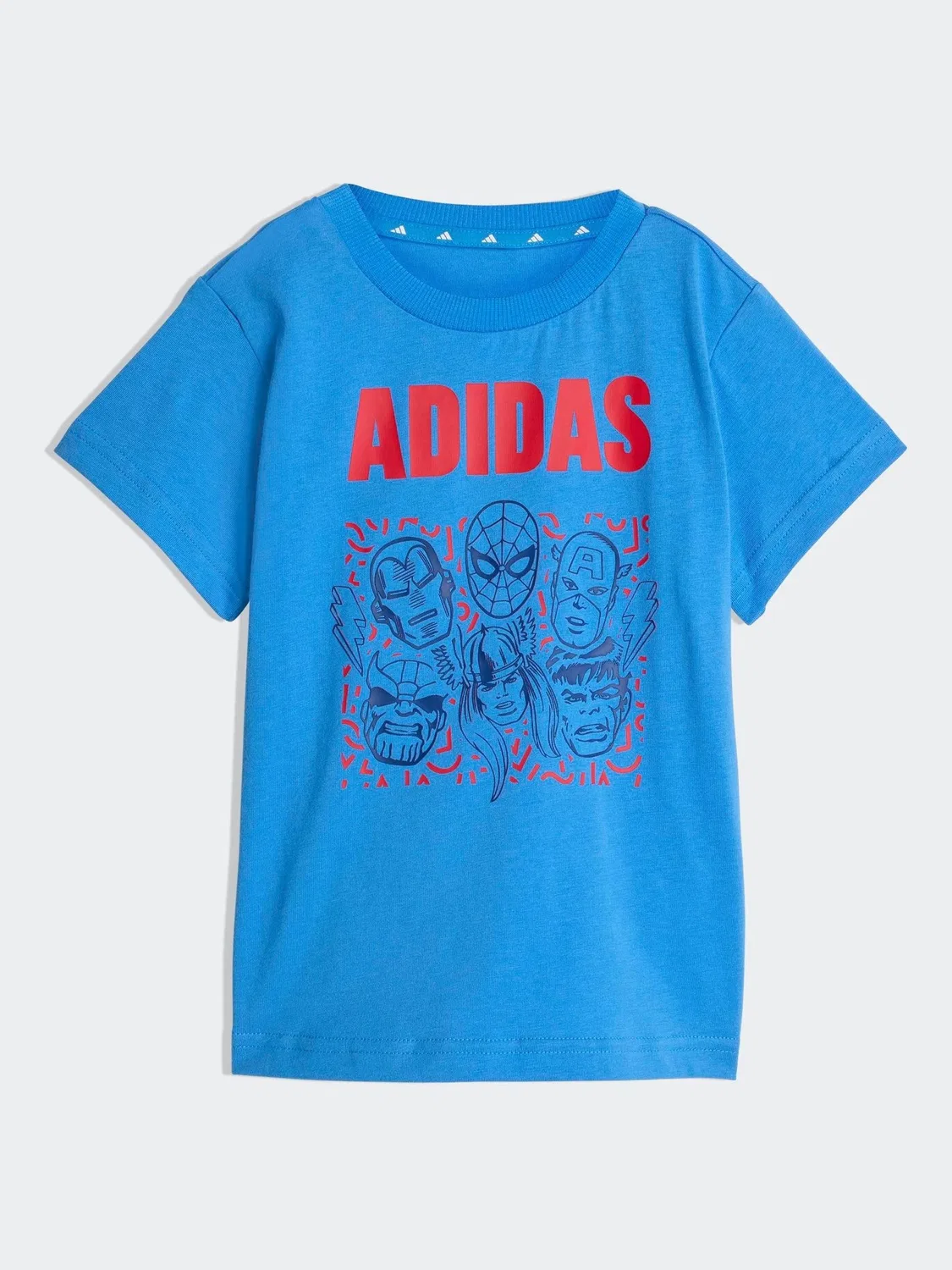 Футболка и шорты adidas Marvel Avengers, синий — фото 2