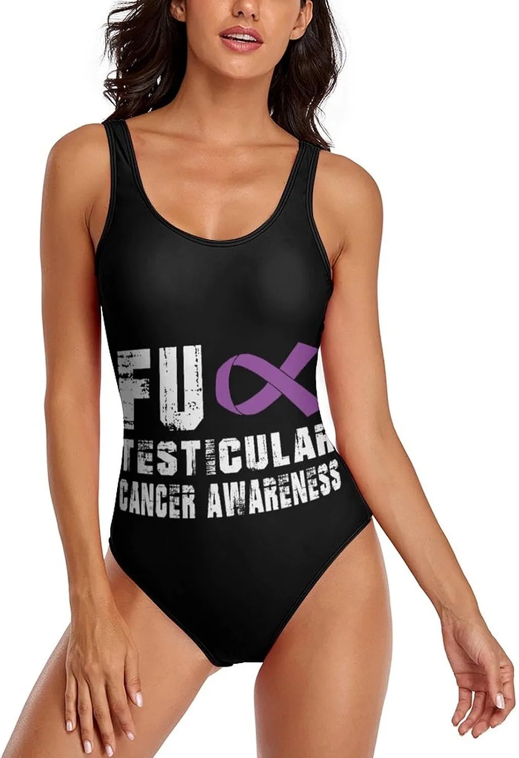 Женский цельнокроеный купальник с контролем живота Generic, Testicular Cancer Awareness