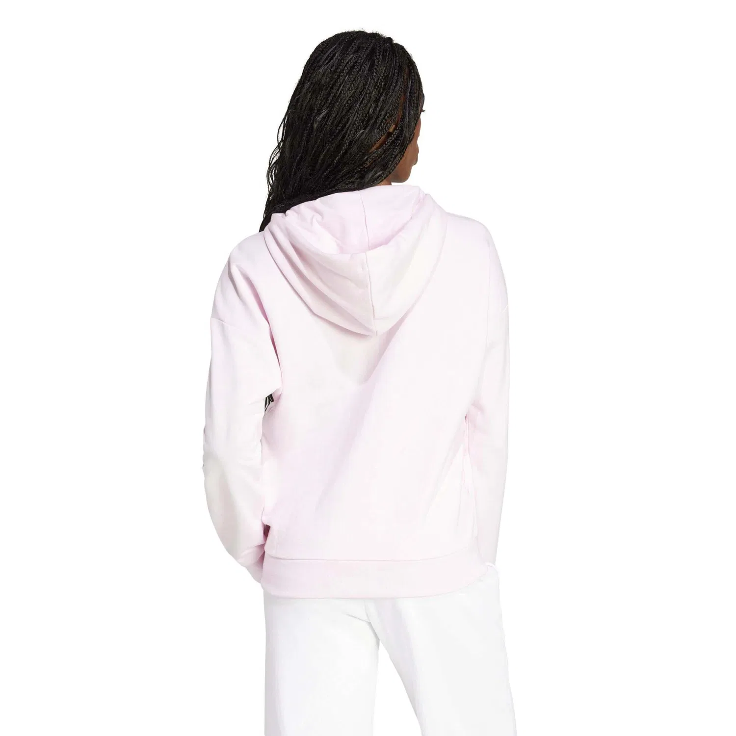 Женское худи с капюшоном и молнией Adidas Sport W Lin Ft Fz Hd Sweatshirt, Rosa — фото 3