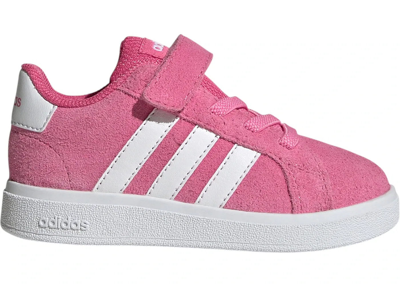 Детские кроссовки для мальчиков с закрытой пяткой Adidas Grand Court 2.0, Pink Fusion/Cloud White/Cloud White