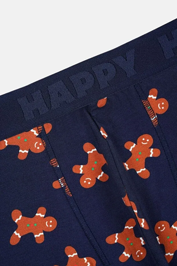 Детские боксеры для мальчиков с принтом Happy Socks, Navy Blue — фото 2