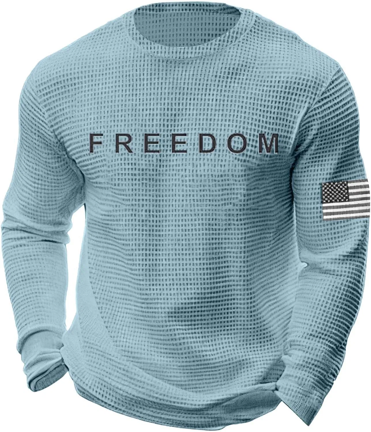 Мужская футболка с графическим принтом Charlie Kirk Freedom, Light Blue