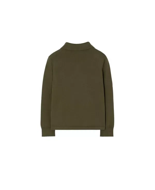 Детское поло для мальчиков с длинным рукавом Knight Burberry, Tent Green — фото 2