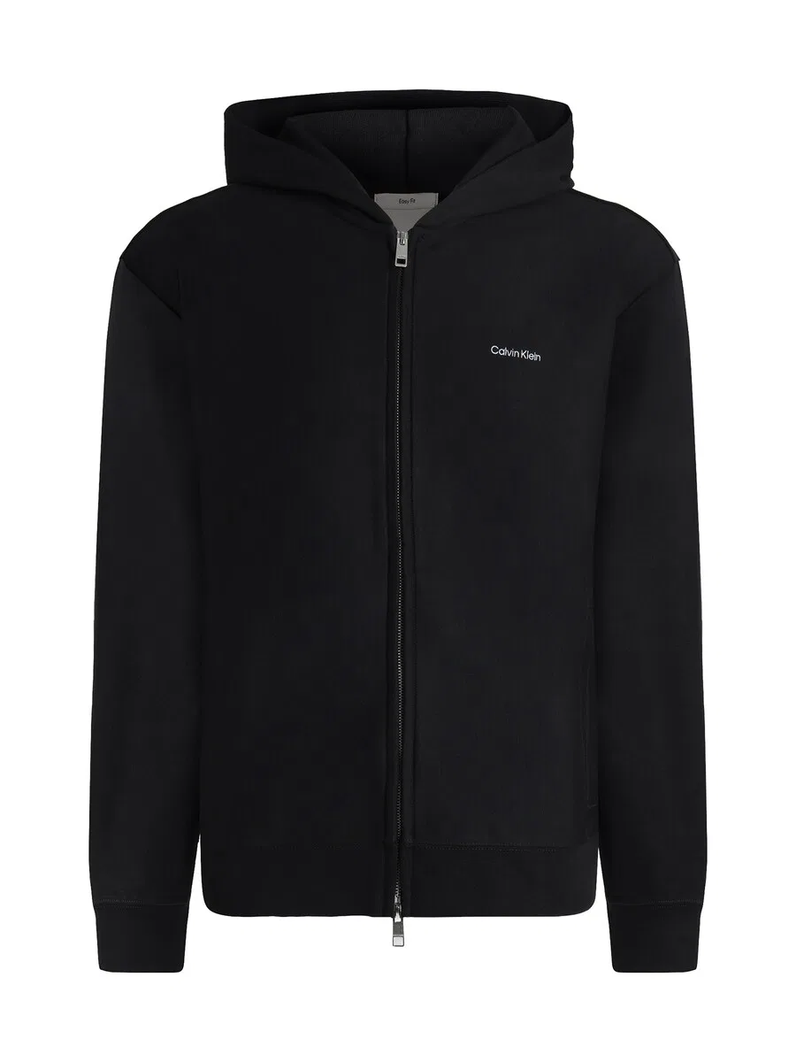 Худи на молнии Calvin Klein, черного цвета