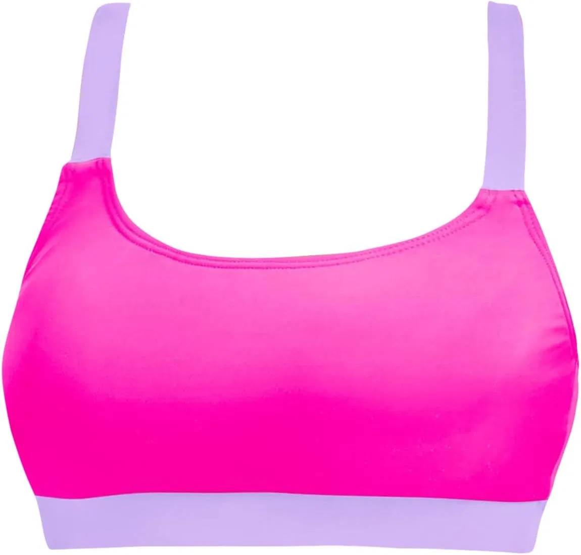 Женский танкини-топ с твистовым передом, ракушечная спинка, Hot Pink