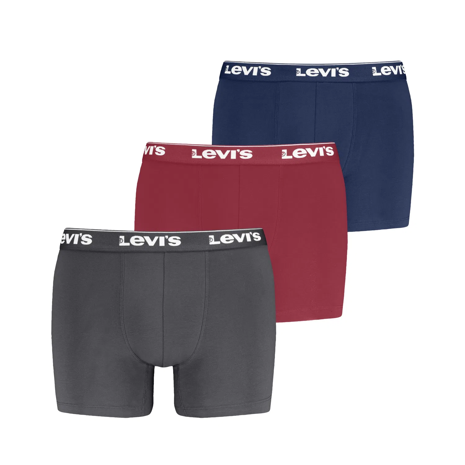 Мужские боксеры с логотипом Levi's, Grey/Red/Blue