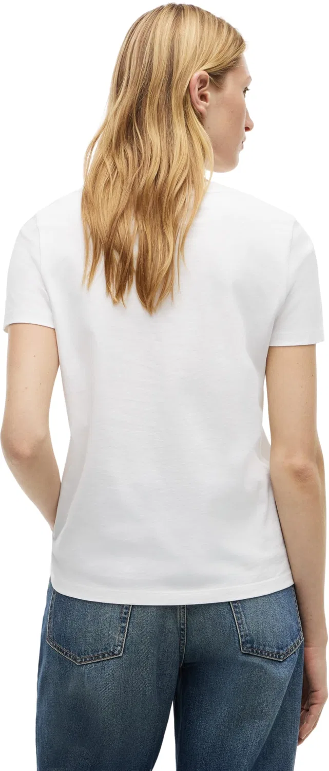 Женская футболка с коротким рукавом New Crew Neck Tee Slim Fit Tommy Hilfiger, White (White) — фото 2