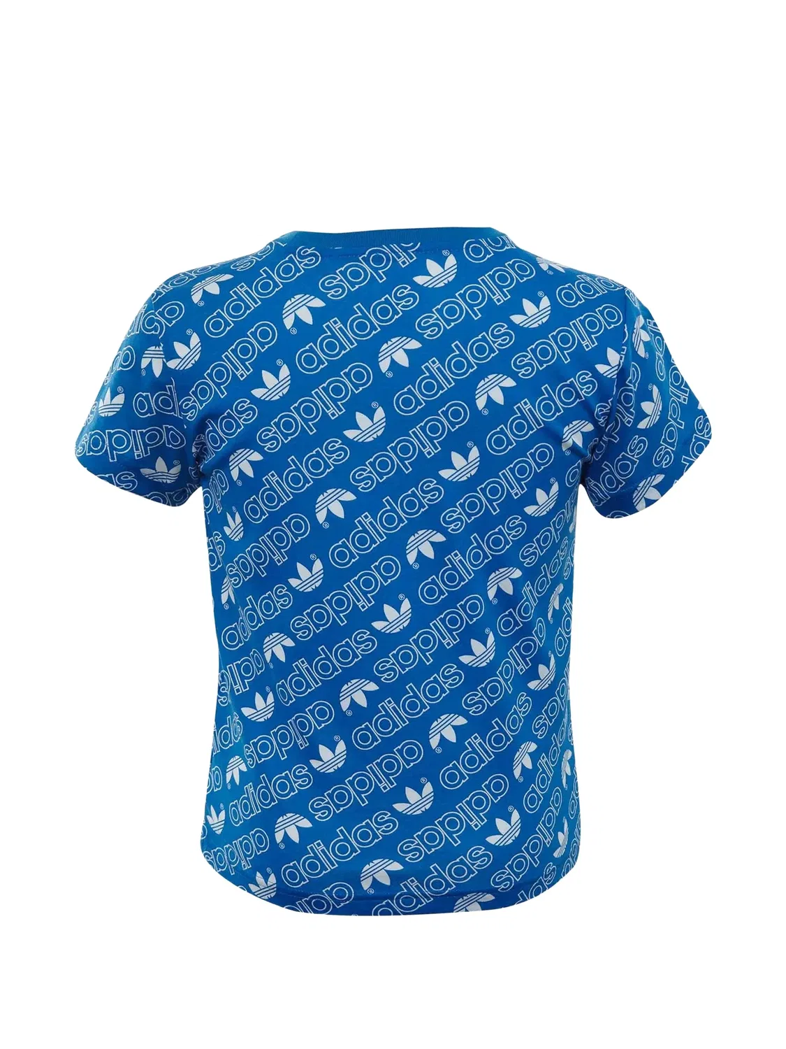 Футболка с монограммой в виде трилистника Adidas Kids, синий — фото 2