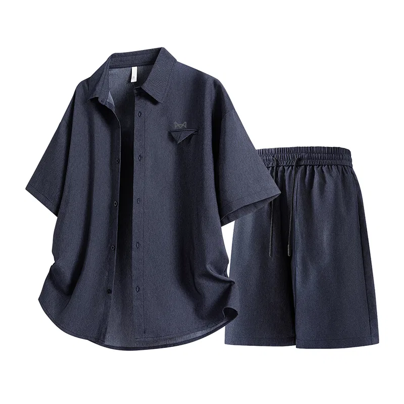 Детский комплект из футболки и шорт с принтом Denim Blue MIIOW