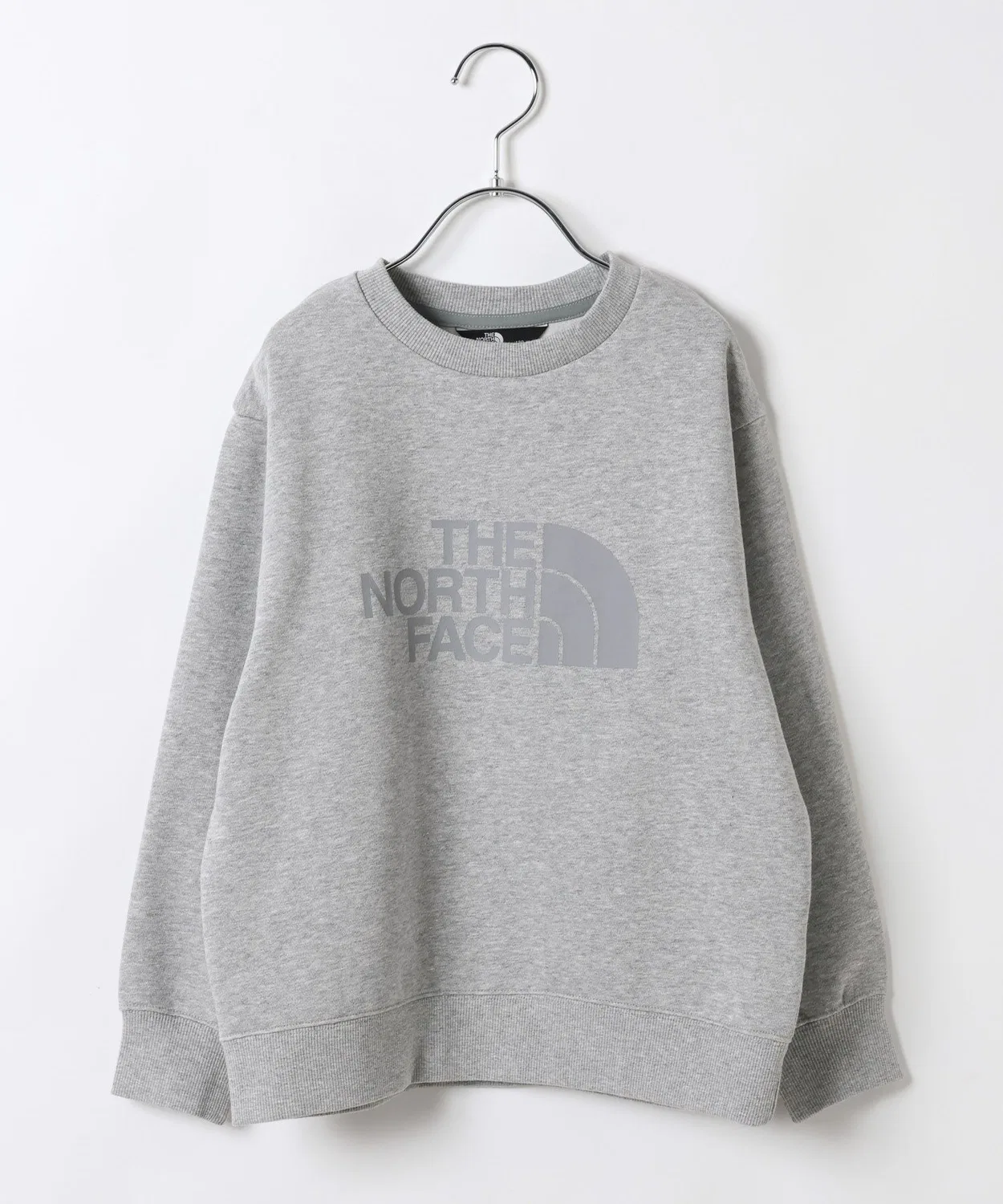Детский свитшот с принтом THE NORTH FACE, серый