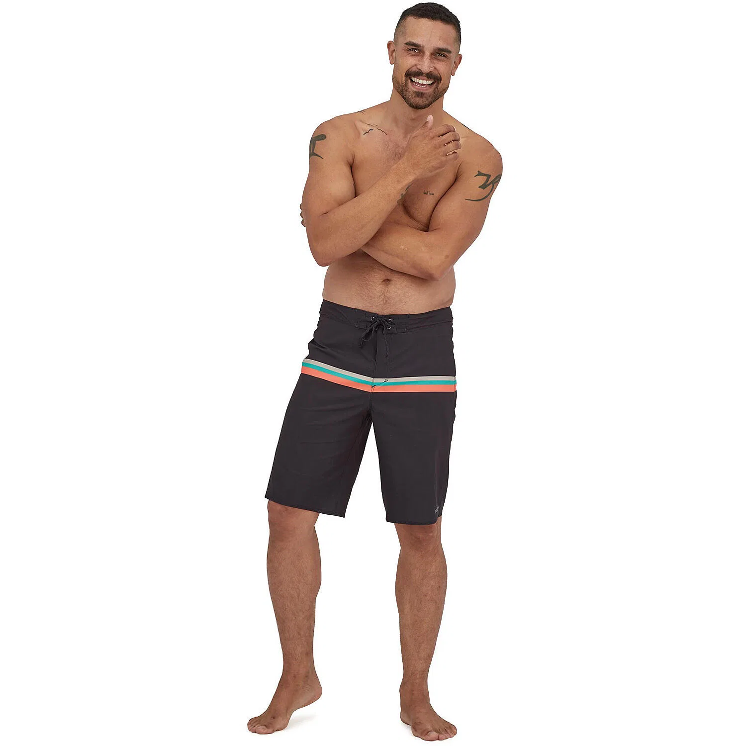 Мужские плавки-бордшорты с принтом M HYDROPEAK BOARDSHORTS 21" Patagonia, Schwarz — фото 2