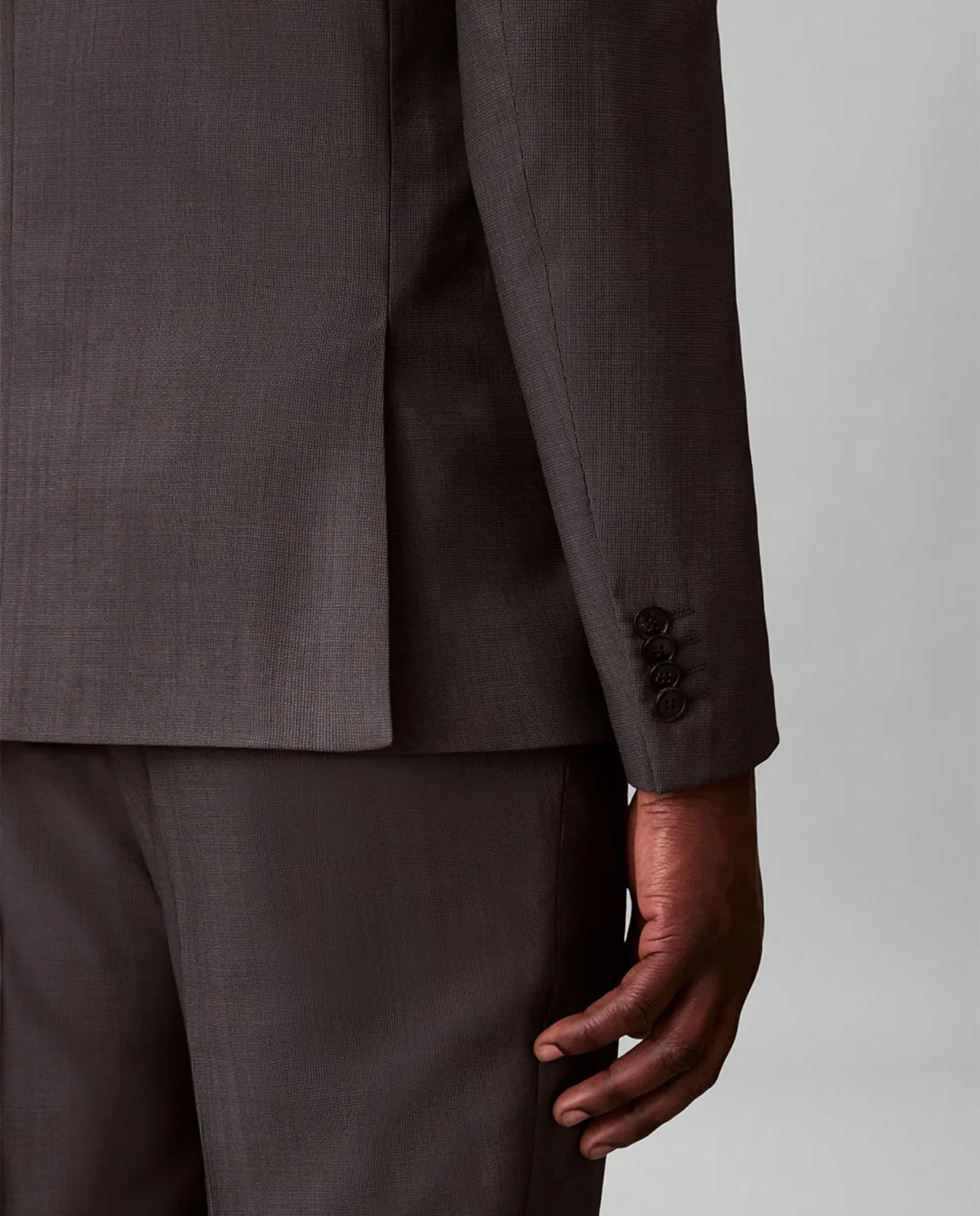Мужской пиджак с принтом "микро-клетка" Calvin Klein, Gris Oscuro — фото 3