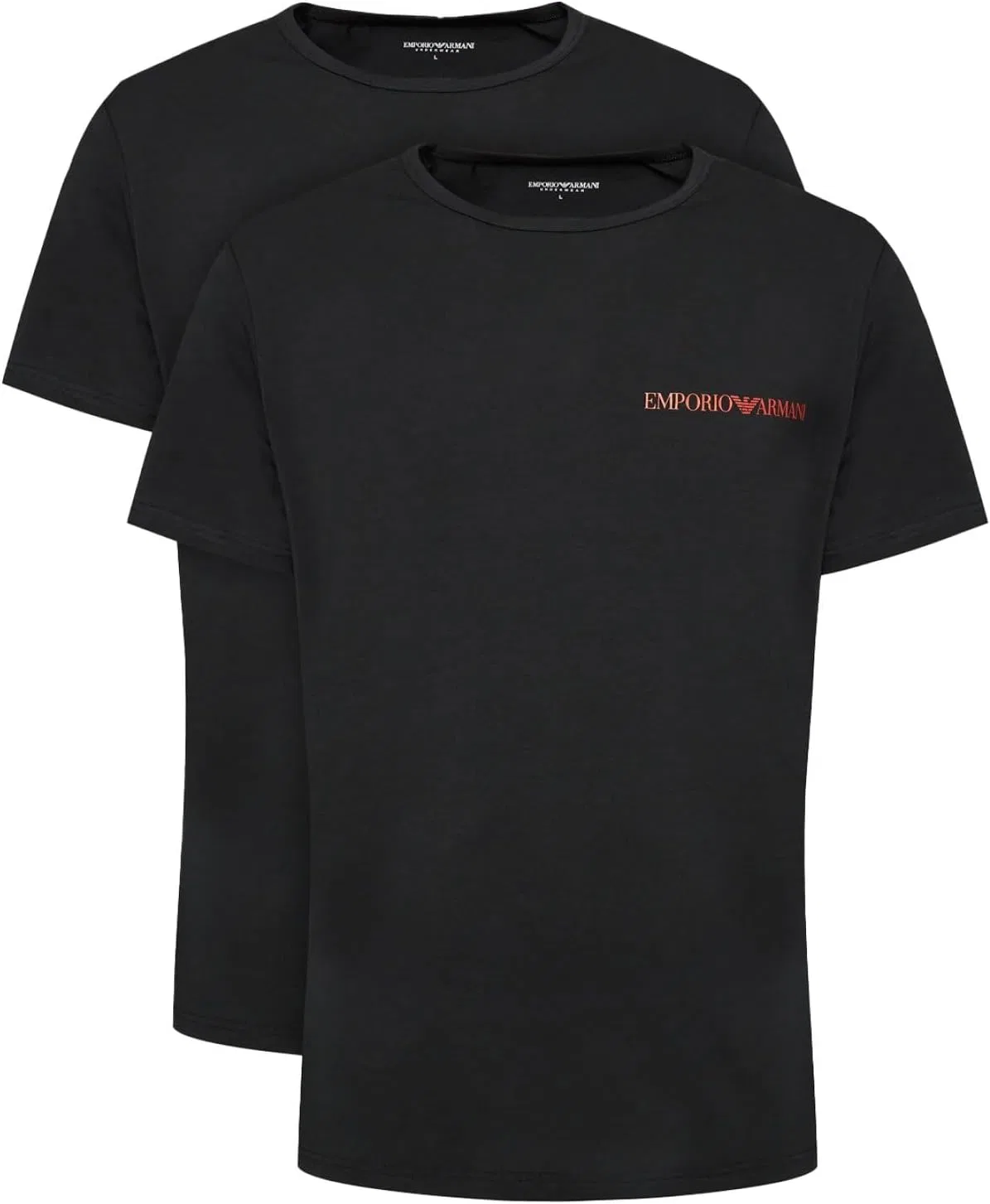 Мужская футболка с логотипом Emporio Armani Slim Fit, Black/Black