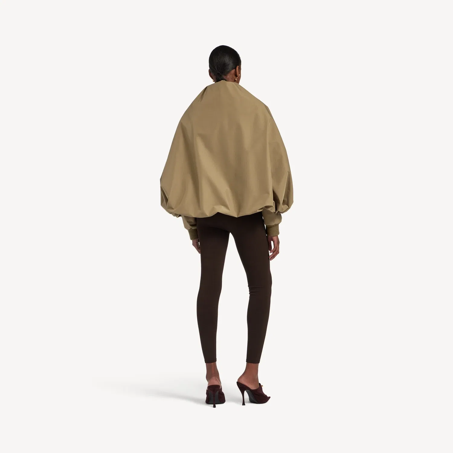Женская накидка-бомбер Balenciaga, хаки — фото 4