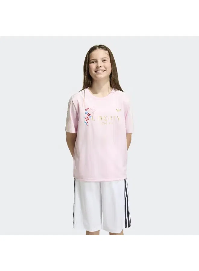Футболка с принтом свободного кроя Adidas Originals, розовый